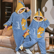 Women Men Pajama Winter Warm Sleepwear Couple Pajama