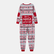 Parent-child Christmas one-piece pajamas