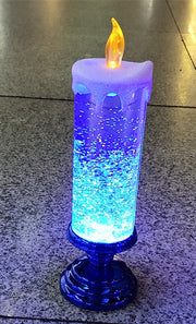 Rechargeable Color Electronic LED Waterproof Candle With Glitter Color Changing LED Candle Home Decor