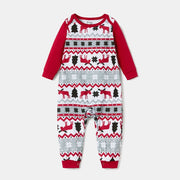 Parent-child Christmas one-piece pajamas