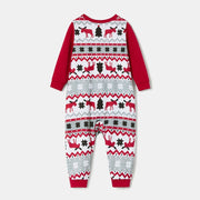 Parent-child Christmas one-piece pajamas