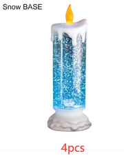 Rechargeable Color Electronic LED Waterproof Candle With Glitter Color Changing LED Candle Home Decor