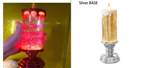 Rechargeable Color Electronic LED Waterproof Candle With Glitter Color Changing LED Candle Home Decor