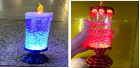 Rechargeable Color Electronic LED Waterproof Candle With Glitter Color Changing LED Candle Home Decor