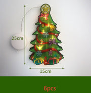 LED Suction Cup Window Hanging Lights Christmas Decoration