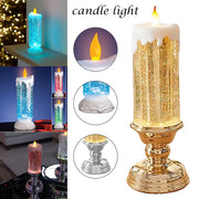 Rechargeable Color Electronic LED Waterproof Candle With Glitter Color Changing LED Candle Home Decor