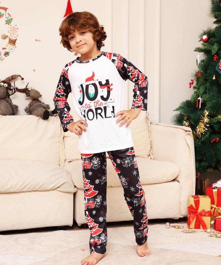 New Letter Snowflake XINGX Christmas Parent-child Suit Printed Homewear Pajamas