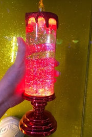 Rechargeable Color Electronic LED Waterproof Candle With Glitter Color Changing LED Candle Home Decor