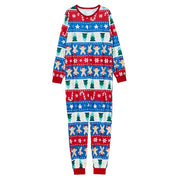 Parent-child Christmas one-piece pajamas