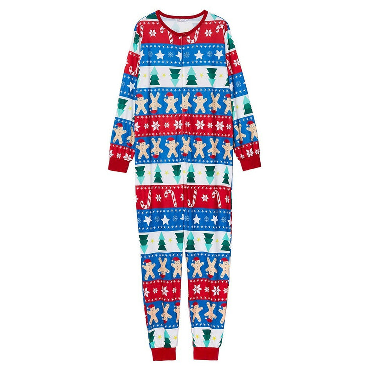 Parent-child Christmas one-piece pajamas