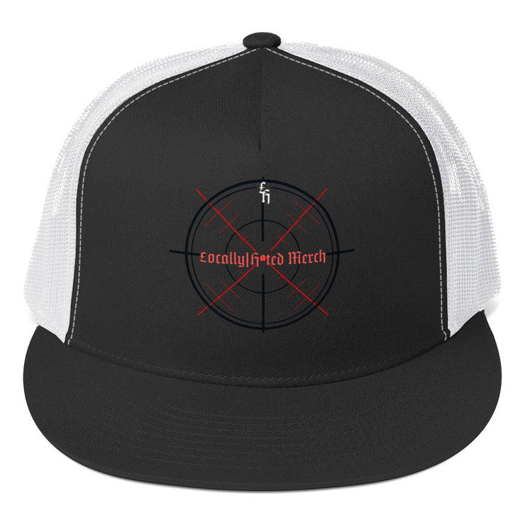 Locally Hated Merch - Red Crosshair -Trucker Cap 