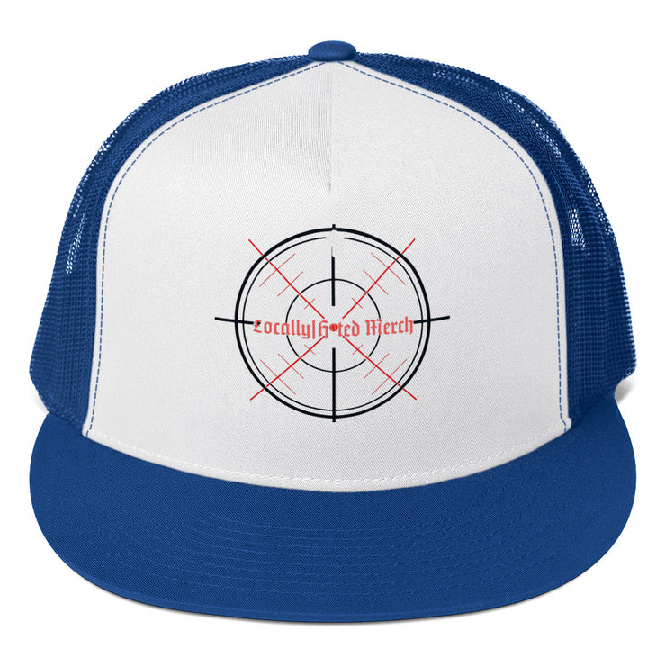 Locally Hated Merch - Red Crosshair -Trucker Cap 