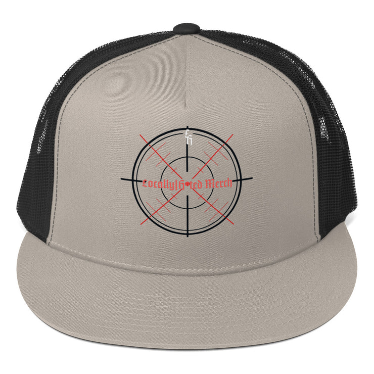 Locally Hated Merch - Red Crosshair -Trucker Cap 