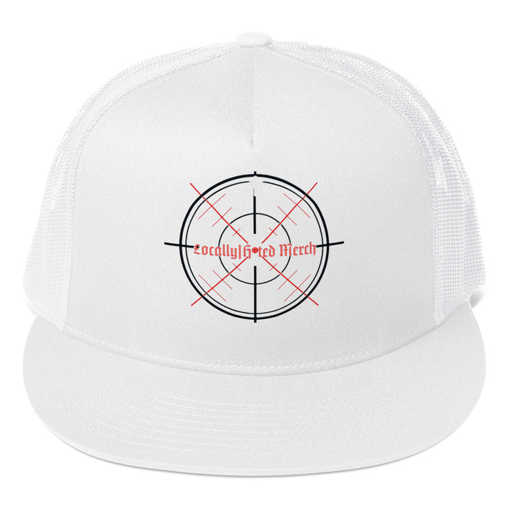 Locally Hated Merch - Red Crosshair -Trucker Cap 