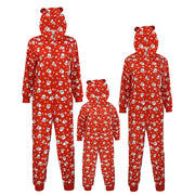 Christmas Family Matching Onesis Sleepwear Jumpsuit Santa Claus Long Sleeve Hooded Homewear Xmas Romper Nightwear For Kid Adults