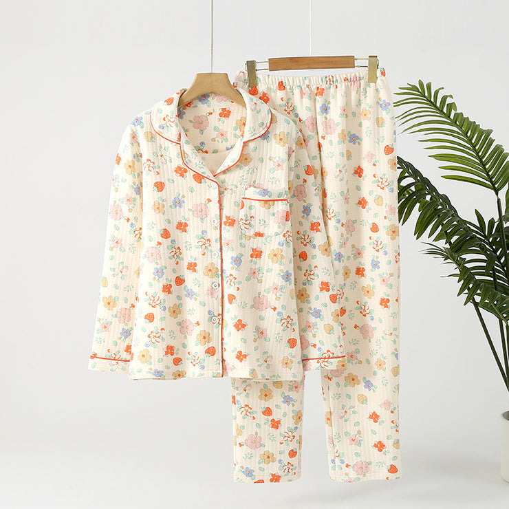 Pajamas New Quilted Three-layer Warm Women&