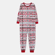 Parent-child Christmas one-piece pajamas