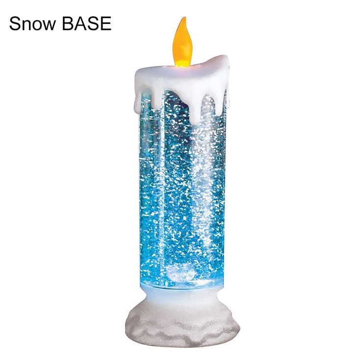 Rechargeable Color Electronic LED Waterproof Candle With Glitter Color Changing LED Candle Home Decor