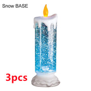 Rechargeable Color Electronic LED Waterproof Candle With Glitter Color Changing LED Candle Home Decor