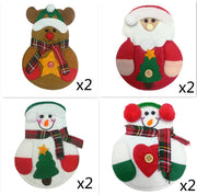 Christmas decorations, Christmas decorations, dining table, Christmas cutlery, Christmas Little Snowman and knives and forks