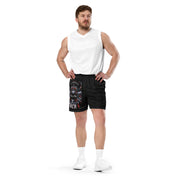 Locally Hated Merch - Red 2 Gun Skull Ride or Die - Unisex mesh shorts #1