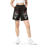 𝕷𝖔𝖈𝖆𝖑𝖑𝖞 𝕳𝖆𝖙𝖊𝖉 𝕸𝖊𝖗𝖈𝖍 - Blood Dripping Skull - Unisex mesh shorts #1