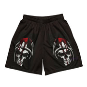 𝕷𝖔𝖈𝖆𝖑𝖑𝖞 𝕳𝖆𝖙𝖊𝖉 𝕸𝖊𝖗𝖈𝖍 - Blood Dripping Skull - Unisex mesh shorts #1