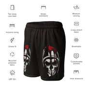 𝕷𝖔𝖈𝖆𝖑𝖑𝖞 𝕳𝖆𝖙𝖊𝖉 𝕸𝖊𝖗𝖈𝖍 - Blood Dripping Skull - Unisex mesh shorts #1