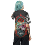 𝕷𝖔𝖈𝖆𝖑𝖑𝖞 𝕳𝖆𝖙𝖊𝖉 𝕸𝖊𝖗𝖈𝖍- Colourful Tribal Skull - Unisex sports jersey #1