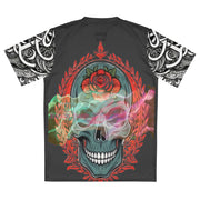 𝕷𝖔𝖈𝖆𝖑𝖑𝖞 𝕳𝖆𝖙𝖊𝖉 𝕸𝖊𝖗𝖈𝖍- Colourful Tribal Skull - Unisex sports jersey #1