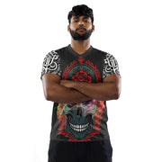 𝕷𝖔𝖈𝖆𝖑𝖑𝖞 𝕳𝖆𝖙𝖊𝖉 𝕸𝖊𝖗𝖈𝖍- Colourful Tribal Skull - Unisex sports jersey #1