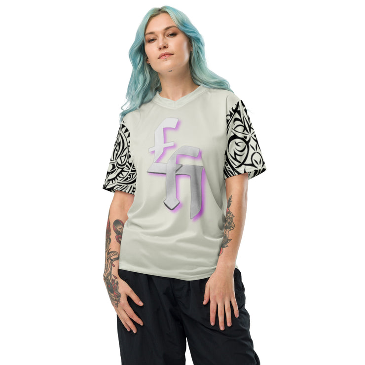 𝕷𝖔𝖈𝖆𝖑𝖑𝖞 𝕳𝖆𝖙𝖊𝖉 𝕸𝖊𝖗𝖈𝖍 - L.H Logo - Unisex sports jersey 