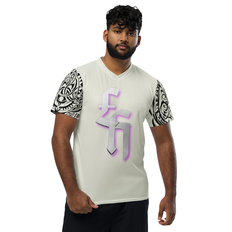 𝕷𝖔𝖈𝖆𝖑𝖑𝖞 𝕳𝖆𝖙𝖊𝖉 𝕸𝖊𝖗𝖈𝖍 - L.H Logo - Unisex sports jersey 