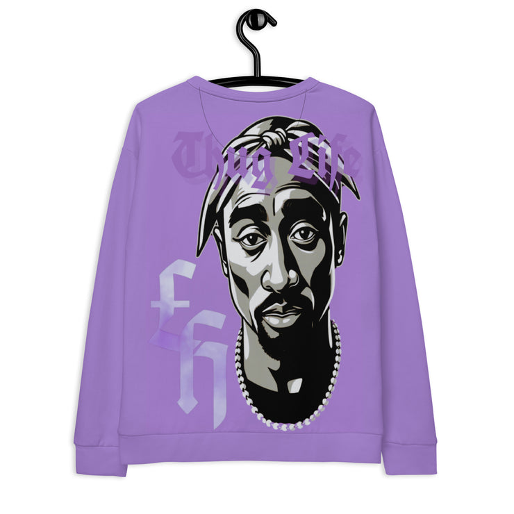 Locally Hated Merch - Purple Thug Life Tupac - Unisex Sweatshirt 