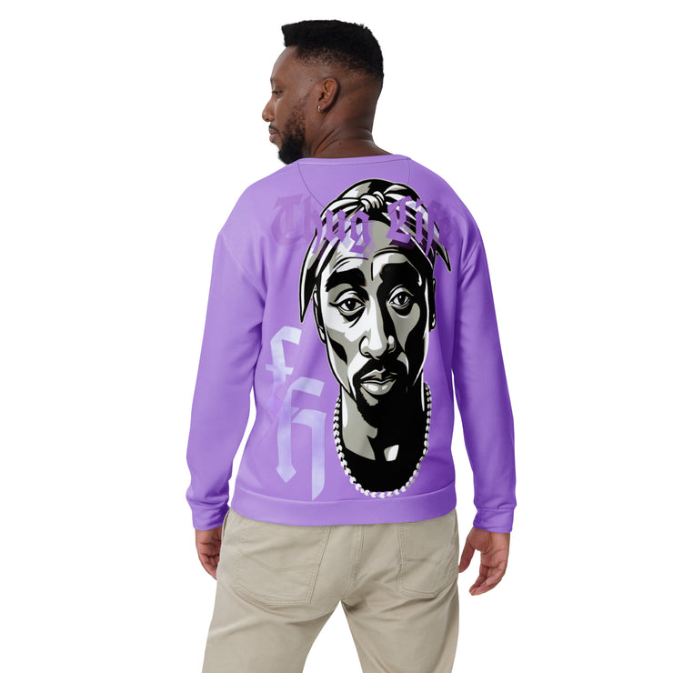 Locally Hated Merch - Purple Thug Life Tupac - Unisex Sweatshirt 