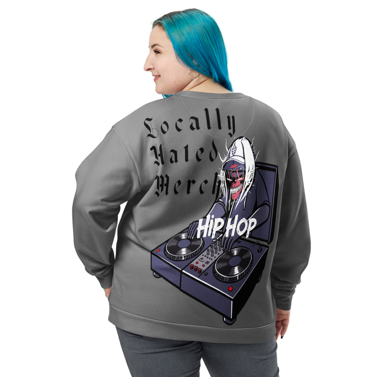 Locally Hated Merch - Gray Evil D.J - Unisex Sweatshirt 