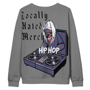 Locally Hated Merch - Gray Evil D.J - Unisex Sweatshirt #1