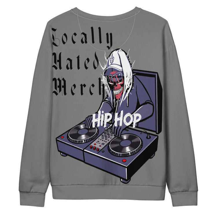 Locally Hated Merch - Gray Evil D.J - Unisex Sweatshirt 