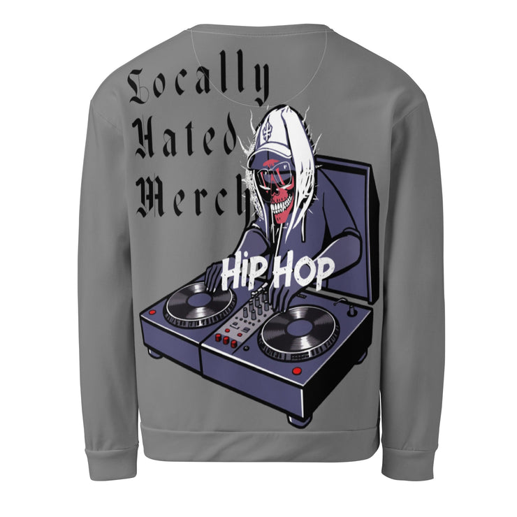 Locally Hated Merch - Gray Evil D.J - Unisex Sweatshirt 