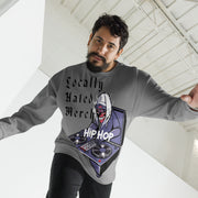 Locally Hated Merch - Gray Evil D.J - Unisex Sweatshirt #1