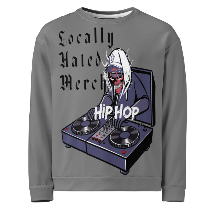 Locally Hated Merch - Gray Evil D.J - Unisex Sweatshirt 