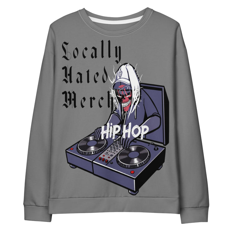 Locally Hated Merch - Gray Evil D.J - Unisex Sweatshirt 