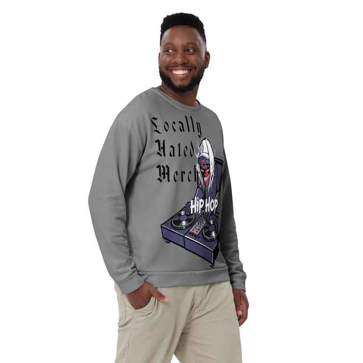 Locally Hated Merch - Gray Evil D.J - Unisex Sweatshirt 