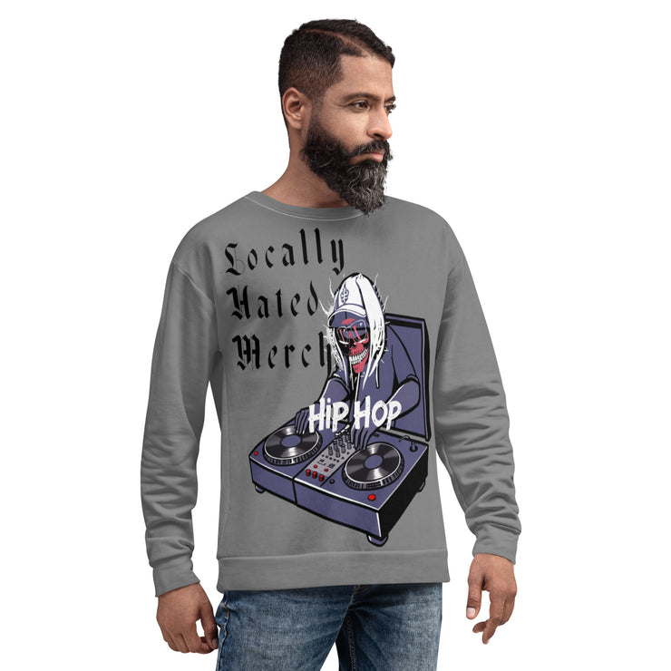 Locally Hated Merch - Gray Evil D.J - Unisex Sweatshirt 