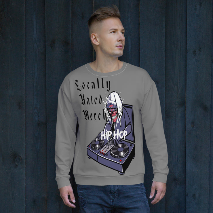 Locally Hated Merch - Gray Evil D.J - Unisex Sweatshirt 