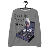 Locally Hated Merch - Gray Evil D.J - Unisex Sweatshirt #1