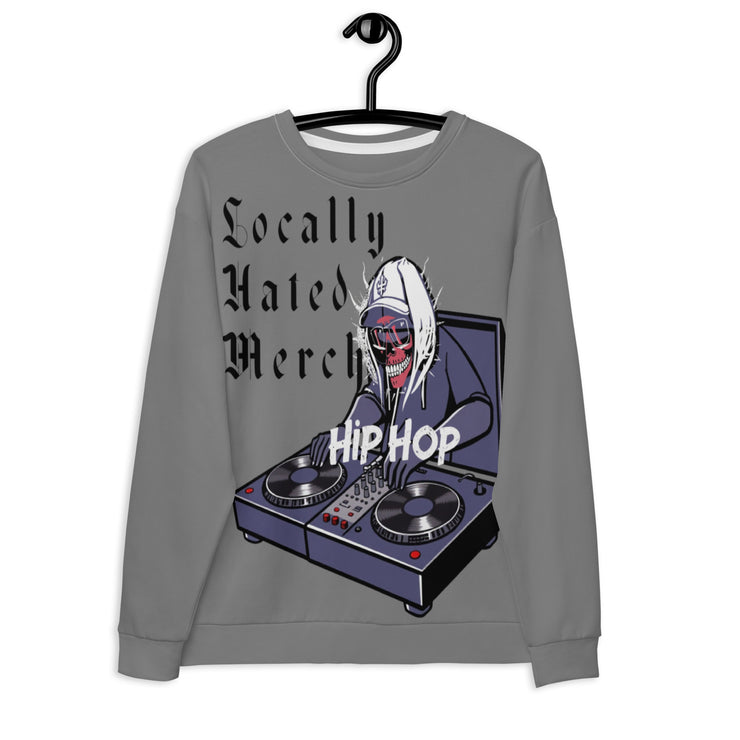 Locally Hated Merch - Gray Evil D.J - Unisex Sweatshirt 