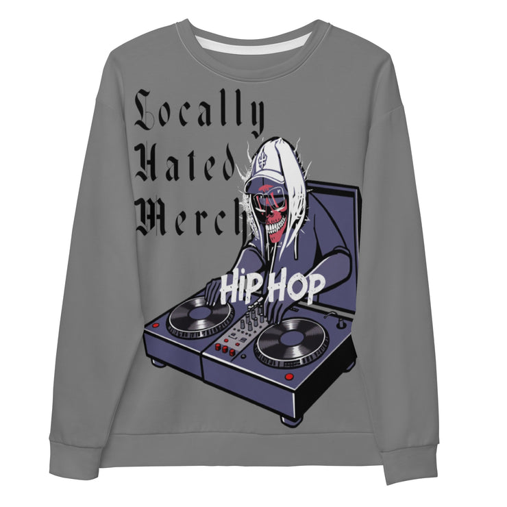 Locally Hated Merch - Gray Evil D.J - Unisex Sweatshirt 