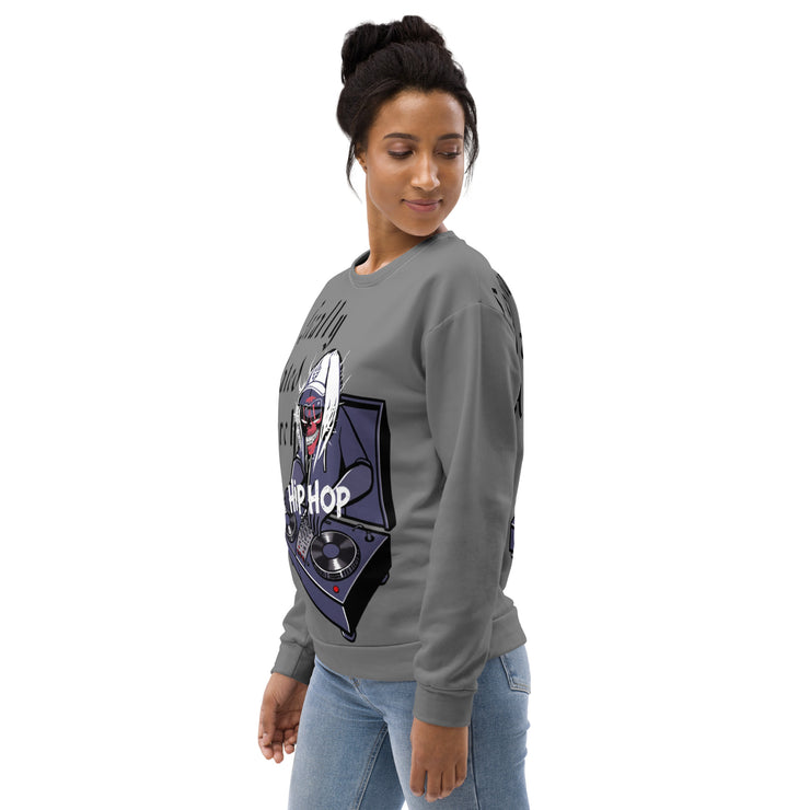 Locally Hated Merch - Gray Evil D.J - Unisex Sweatshirt 