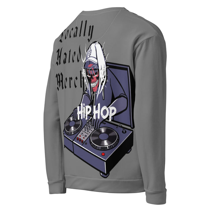 Locally Hated Merch - Gray Evil D.J - Unisex Sweatshirt 